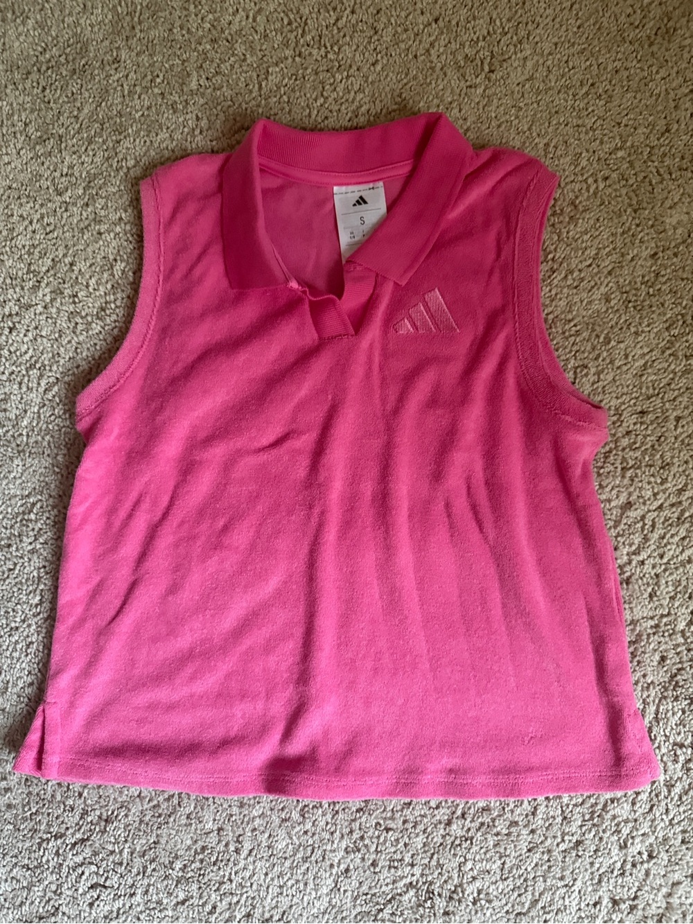 adidas Pink Sleeveless Polo Top for Kids